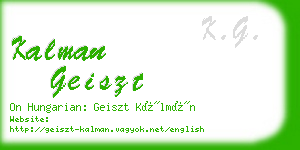 kalman geiszt business card